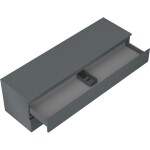 MEXEN/S - Orio koupelnová skříňka pod umyvadlo 160 cm s deskou, 2 zásuvky, grafit mat 91A10-16047-2-BFFC66