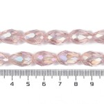 Skleněný korálek - kapka - růžová - 15 x 10 mm - 1 ks