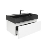 Koupelnová skříňka s baterií a umyvadlem SAT Evolution 1 78x30x44,8 cm bílá mat SATEVO80WMU2BBA SATEVO80WMU2BBA