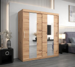 Šatní skříň Abi Po Barva korpusu: Dub artisan, Rozměry: 200 cm, Dveře: Bílá