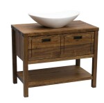 Koupelnová skříňka pod umyvadlo Naturel Country 90x72,5x51 cm palisandr COUNTRY90ZBUMPA COUNTRY90ZBUMPA