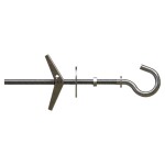 Kotva rozpínací typu PARASOLKA, M4 x 75 mm, ø 14 mm, do materiálů s dutinou, s háčkem, STALCO, bal. 50 ks
