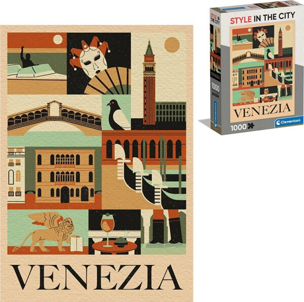 Puzzle Style in the City: Benátky 1000 dílků - Clementoni