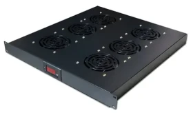 XtendLan Ventilační jednotka do 1U pozice / Ventilační jednotka / termostat / 6 ventilátorů / hloubka 500 mm (SFAN1U6T-B-EK)