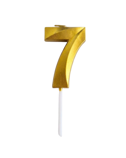 Dortisimo Svíčka s elegantním motivem číslo 7 zlatá