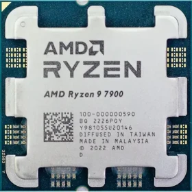 AMD Ryzen 9 7900 @ 3.7GHz - TRAY / Turbo 5.4GHz / 12C24T / L3 64MB / AM5 / Zen 4 / 65W (100-000000590)