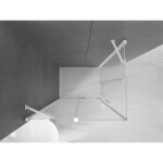 MEXEN/S - Velar Duo sprchový kout, posuvné dveře 100 x 90 cm, dekor, bílá 871-100-090-32-20