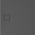 CERSANIT - SET B455 SPRCHOVÁ VANIČKA ČTVEREC TAKO SLIM 90x4 GRAY MAT + SIFON S932-162