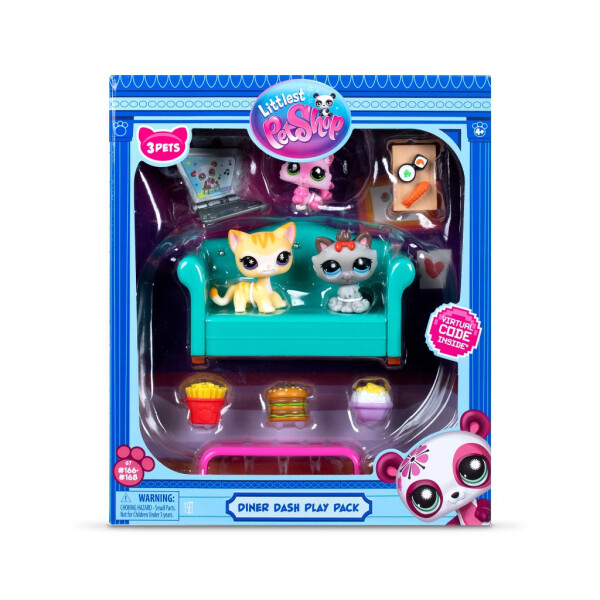 Little Pet Shop herní sada večeře + 3 figurky - TOMI