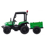 Mamido Dětský elektrický traktor BLAST s přívěsem 2x200W zelený