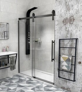 GELCO VOLCANO BLACK Sprchové dveře 1200, čiré sklo,