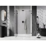 MEXEN/S - Lunar L sprchové dveře křídlové levé 125, transparent, grafit metal 834SL-125-050-95-00-L
