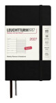 Týdenní plánovač & Zápisník Black, Pocket A6 2027, anglicky