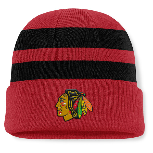 Fanatics Pánská zimní čepice Chicago Blackhawks NHL Swipe Cuffed Beanie