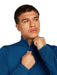 ICEBREAKER Mens 400 RealFleece Descender LS Zip, Atlantis velikost: M