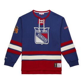 Mitchell & Ness Pánská mikina New York Rangers NHL Heritage Lace-Up Jersey Crew Velikost: L