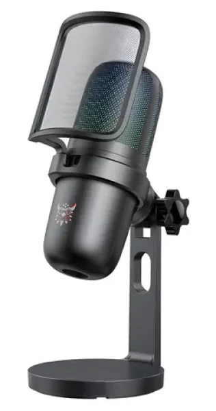 Onikuma M-730 černá / Mikrofon / USB / RGB podsvícení / jednosměrný (M-730 black)