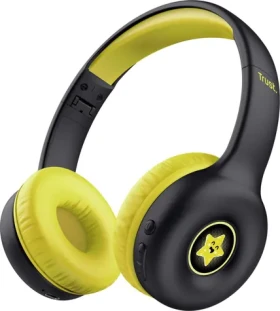 Trust Nouna Kids černá / Sluchátka / Bluetooth / Skládací / USB-C nabíjení / Mikrofon (25405)