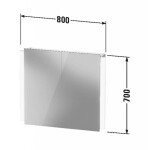 DURAVIT - Ketho.2 Zrcadlová skříňka s LED osvětlením, 70x80x16 cm, 2 dvířka K27136000001000