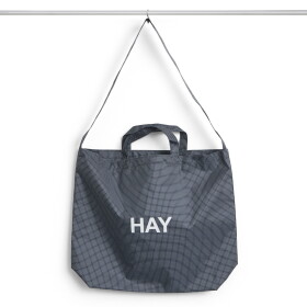 HAY Taška Grid Crossover Bag M Dark Blue, modrá barva, textil