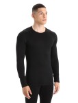 Pánské merino triko dlouhý rukáv ICEBREAKER Mens 260 Tech LS Crewe, Black velikost: M
