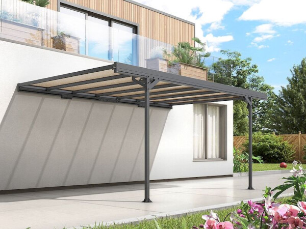 Kovový přístřešek (carport) Trigano Jardin Mistral Wall, zastavěná plocha 15,16 m²