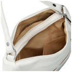 Stylová dámská koženková kabelka na rameno Irenea, bílá