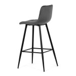 Barová židle, šedá, sametová látka, AUB-X7015 GREY2