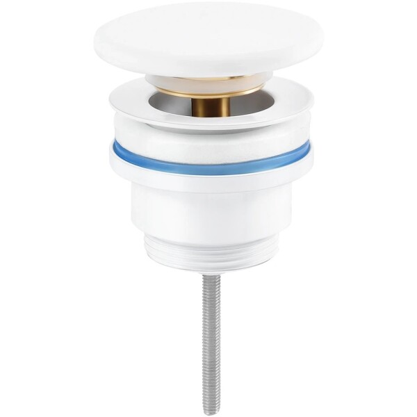 CERANO Umyvadlová výpusť - 5/4“ click-clack - univerzální - keramická zátka - bílá matná