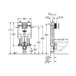 GROHE - Uniset Set předstěnové instalace, s tlačítkem Skate Cosmopolitan, chrom 38825000