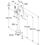 KLUDI - Nova Fonte Vanová baterie do podlahy, chrom 205900539