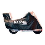 Plachta na motorku Aquatex s prostorem na kufr, Oxford - Anglie (černá/stříbrná) vel. M