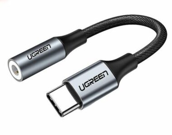 UGREEN Kabel USB-C (M) - 3.5mm Jack (F) 0.1m černá (6957303836321)