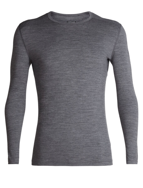 Pánské merino triko dlouhý rukáv ICEBREAKER Mens 200 Oasis LS Crewe, Gritstone Heather velikost: M