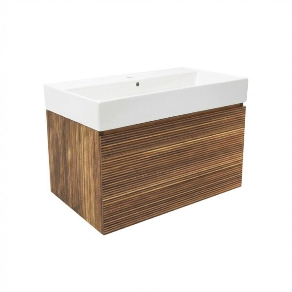 Koupelnová skříňka s umyvadlem Naturel Elsa 79x35x45,5 cm ebenová dýha mat ELSA80EBU2 ELSA80EBU2