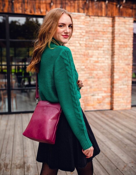 Stylová koženková crossbody VUCH Gronja, růžová