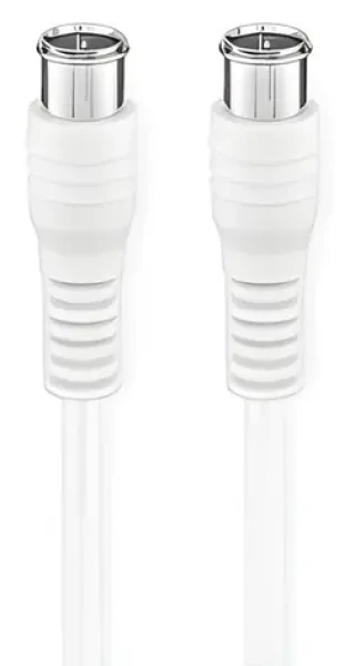 Nedis F Quick kabel F(M)-F(M) pozlacený bílá / Kabel / 75 Ohm / 50 dB / dvojité stínění / 5 m (CSGB41300WT50)