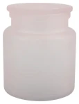 Spirella YOKO dóza na odličovací tampony světle růžová / sklo / 0.6 L