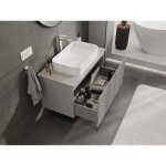 MEXEN/S - Rivel koupelnová skříňka pod umyvadlo 90 cm s deskou, 1 šuplík, reliéf , šedá mat 91A20-09047-1-BFC62