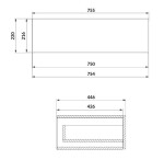 CERSANIT - Skříňka se zásuvkou pro konzoli ZEN 80, bílá mat MO FSC MIX70% SGSCH-COC-007574 S1001-004