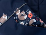 Dětská zateplená softshellová bunda WAMU Lišky, tmavě modrá