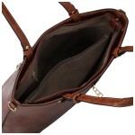 Luxusní dámská koženková kabelka na rameno Tijana, hnědá
