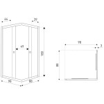 KERRA - Sprchový kout Olga SQ 100x90 (bez vaničky) 5907548118875