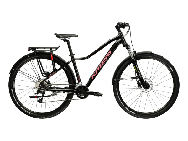 KROSS LEA 4.0 EQ, rám S (15"), model 2026, pneu 27,5", barva černá/růžová modrá - ZDARMA dopravné, seřízení, odborná montáž a sada světel! (Záruka nejlepší ceny. Nalezli jste někde lepší cenu? Napište nám a zkusíme ji trumfnout! )