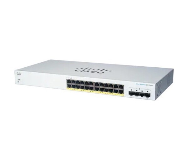Cisco switch CBS220-24FP-4G (24xGbE,4xSFP,24xPoE+,382W) EDF_839910