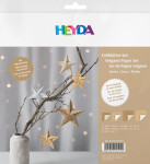 Sada origami papírů 20x20 a 15x15 - hvězdy natur
