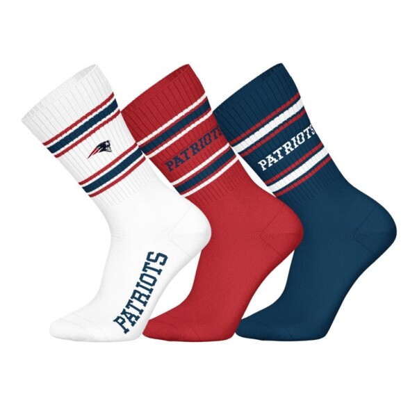 Pánské ponožky New England Patriots NFL Team Set Crew (3 páry) Velikost: 39–42