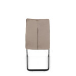 Židle jídelní, cappucino látka, černý kov