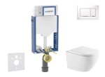 GEBERIT - Kombifix Set předstěnové instalace, klozetu Oudee a sedátka softclose, tlačítko Sigma20, bílá/chrom SANI15CA3163