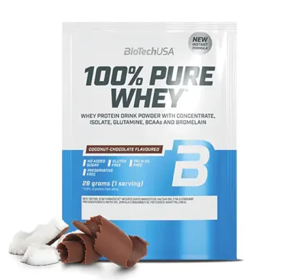 BioTech 100% Pure Whey 28 g coconut chocolate (13338)